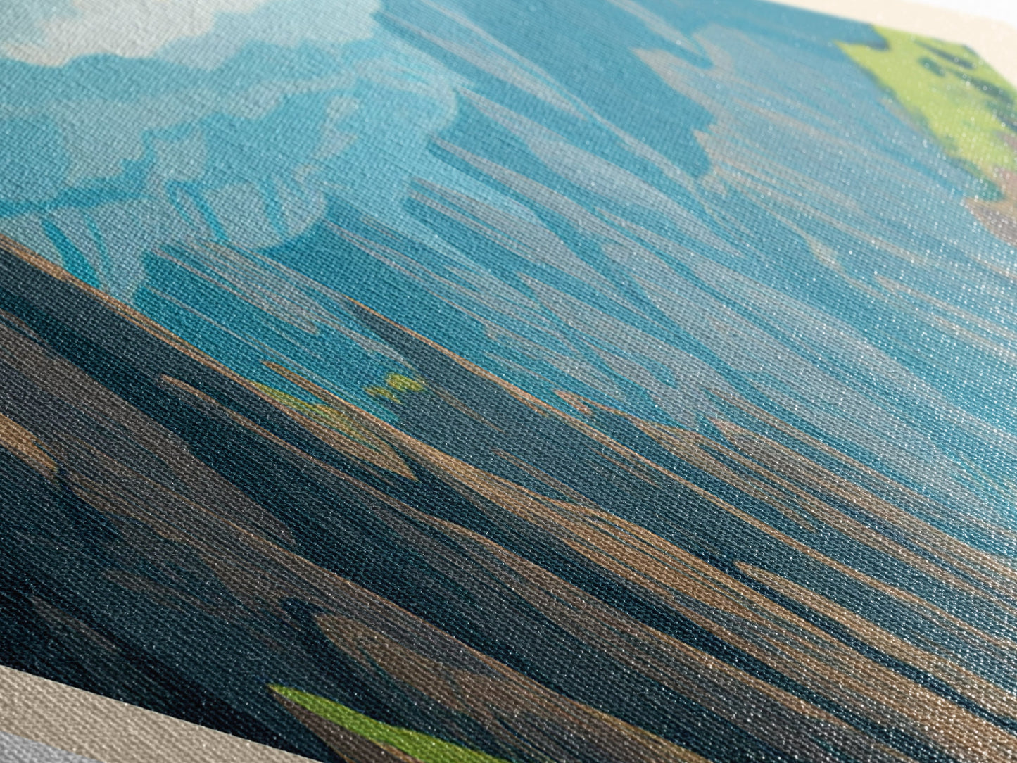 Black Canyon of the Gunnison Diamond-Shaped Adventure Poster Art Canvas Art Print, Canvas Wall Art, Travel Present, Colorado Travel Art