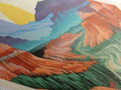 Bryce Canyon National Park Diamond Shaped Travel Poster Art Canvas Art Print, Canvas Wall Art, Travel Gift, Utah Travel Art