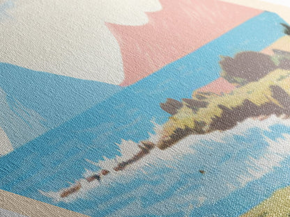 Channel Islands National Park Diamond Shaped Travel Poster Art Canvas Art Print, Canvas Wall Art, Travel Gift, California Travel Art