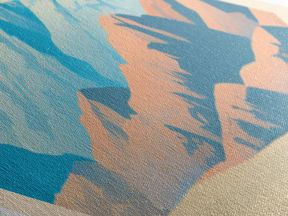 Reiseposter „Death Valley Nationalpark“ in Diamantform, Kunstdruck auf Leinwand, Wandbild, Reisegeschenk, Kalifornien-Reisemotiv