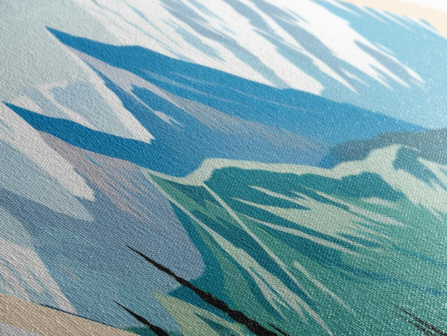 Denali National Park Travel Poster Art Canvas Texture Print, Travel Decor Art, Midcentury Modern Retro Decor Alaska Travel Art