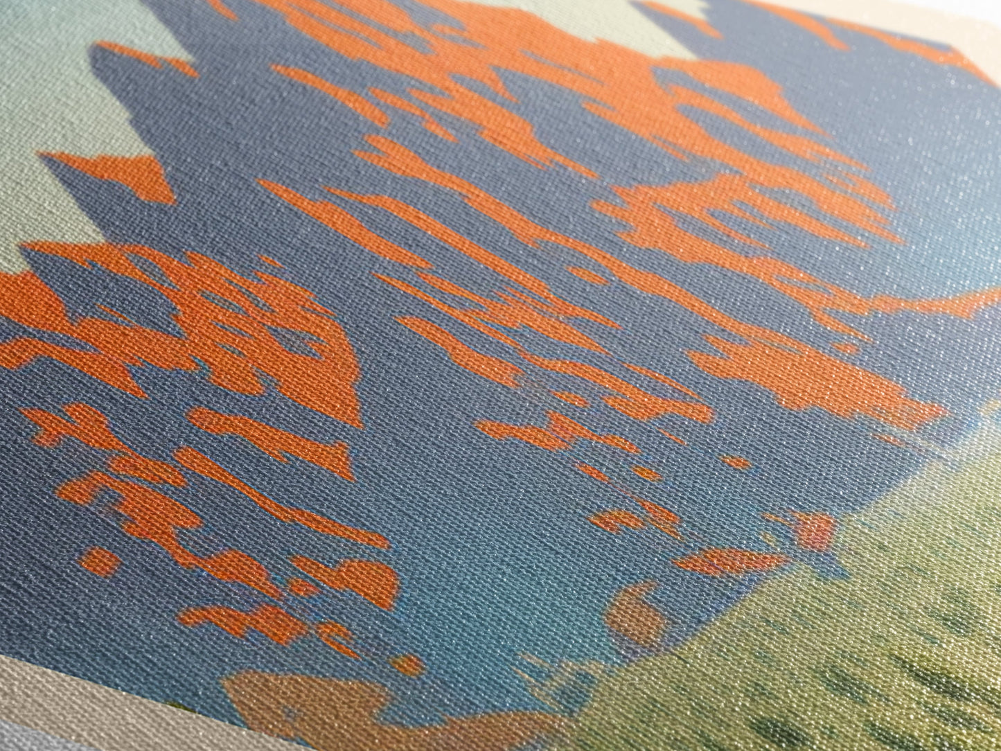 Retro Joshua Tree National Park Adventure Poster Artwork Canvas Texture Print, Travel Decor Art, Midcentury Modern Decor California Travel Art