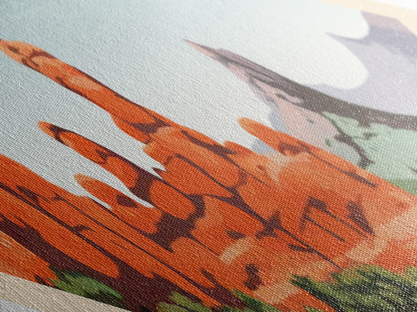 Pinnacles Nationalpark – Diamantförmiges Reiseposter, Leinwanddruck, Wandbild, Reisegeschenk, Kalifornien-Reisemotiv