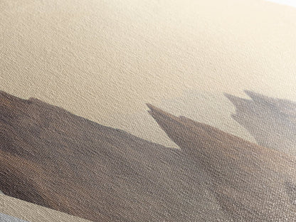 Big Bend National Park Travel Poster Canvas Texture Print, Travel Decor, Midcentury Modern Retro Decor Texas Landscape