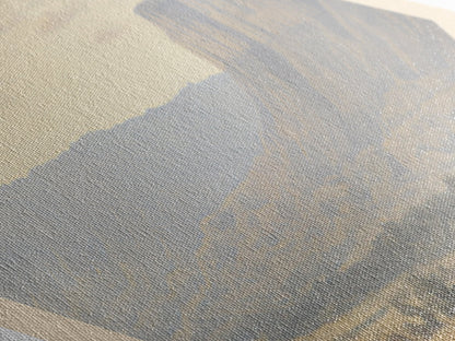 Retro Carlsbad Caverns National Park Travel Poster Canvas Texture Print, Travel Decor, Midcentury Modern Decor California Landscape