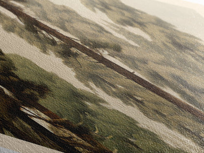 Sequoia National Park Diamond Shaped Travel Print Canvas Art Print, Canvas Wall Art, Travel Present, California Landscape