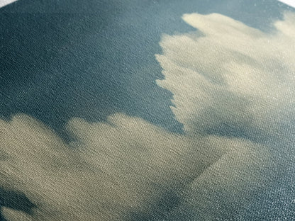 Wide Format Clouds Wall Art - Panoramic Print - Framed Canvas Print - Panoramic Framed Canvas Cloudy Art Print - Clouds On A Blue Sky