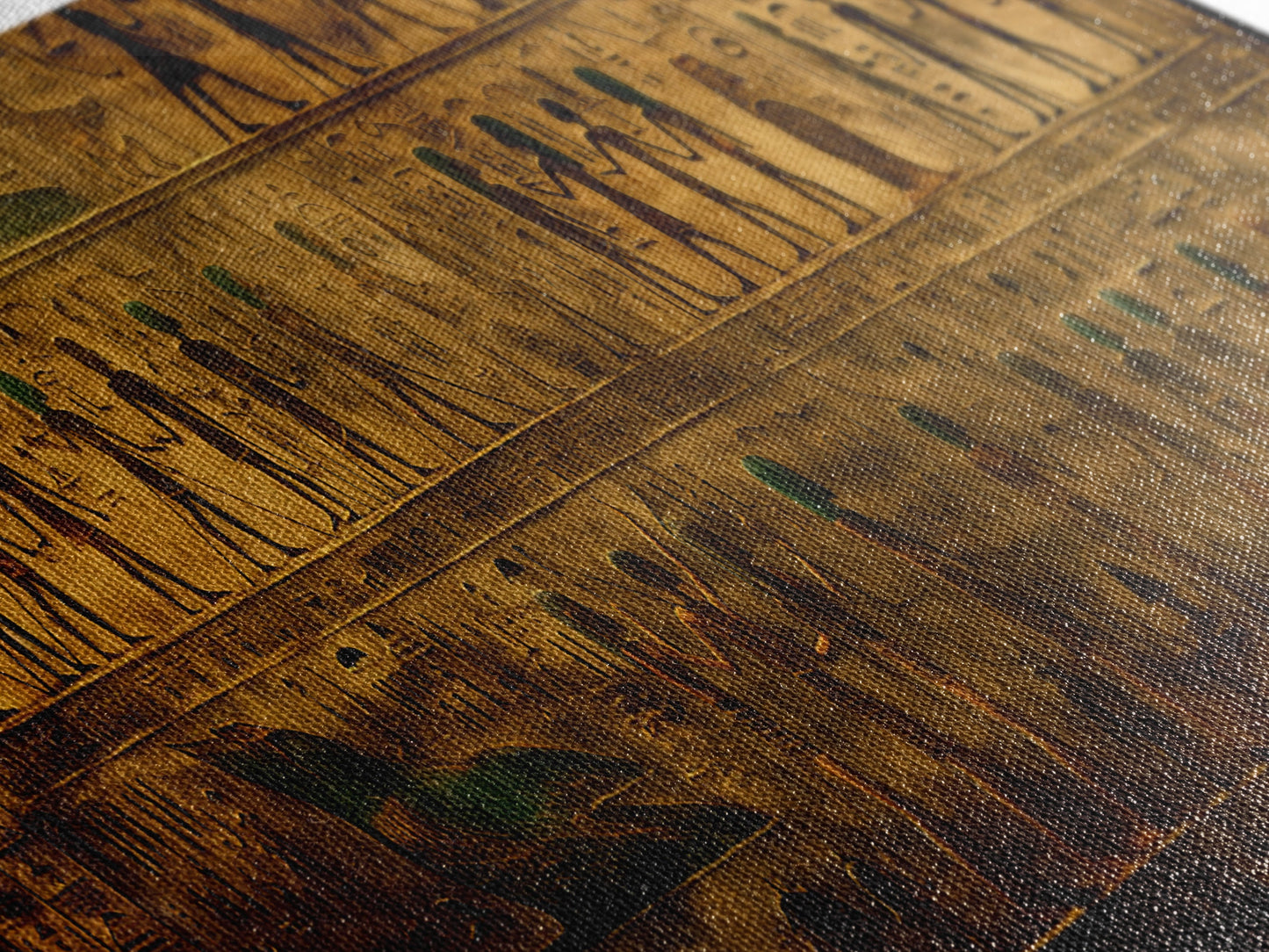 Egyptian Hieroglyphs, Framed Canvas Print, Unique Wall Art, Egyptian Inspired Wall Decor