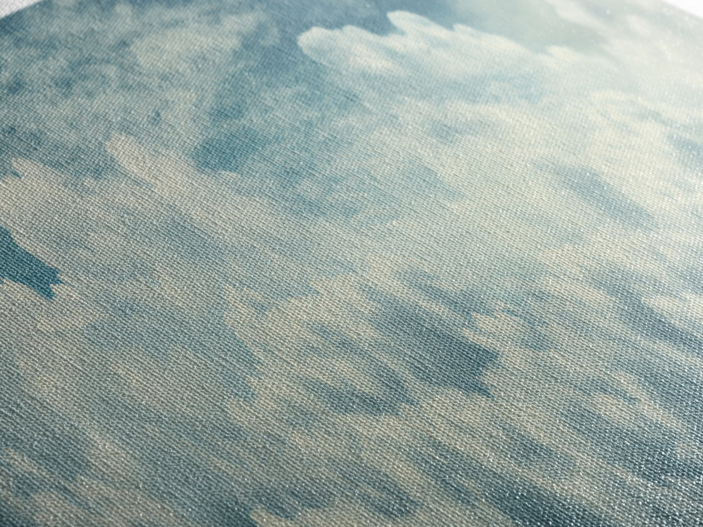 Panoramic Framed Canvas Wall Art Set Pastel Cloud Blue Sky Nature Landscape Prints Minimalist Modern Art Nature Wall Decor Framed Canvas