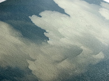 Large Format Clouds Wall Art - Panoramic Print - Framed Canvas Print - Panoramic Framed Canvas Cloudy Art Print - Clouds On A Blue Sky