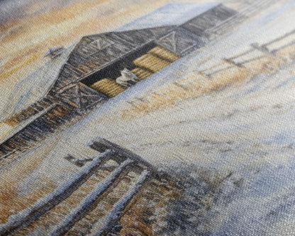 Fall Decor, Barn Amongst The Falling Leaves, Farmhouse Decor, Fall Art, Autumn Decor, Thanksgiving Seasonal Wall Art