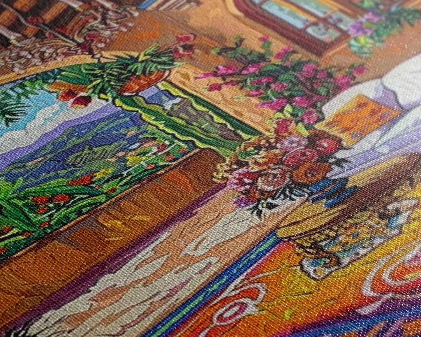 Cozy Southwestern Kitchen Framed Canvas Print Colorful Mexican Style Best Gift Home Decor Wall Art Bright Above Sofa Art