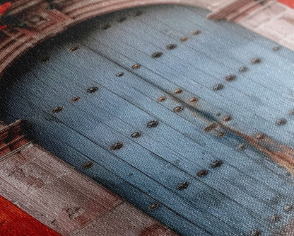 Change1 Indian Wall Art, Colorful Indian Doors, Framed Canvas Print, Painting Print, Traditional Hindu Architecture, Ready To Hang