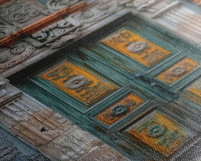 Change223 Colorful Indian Architecture Canvas Print, Traditional Art if India, Photography Print, Indian Wall Art, Living Room Decor