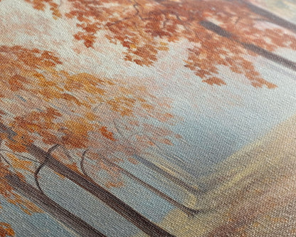 Elegant Christmas party with guests in formal attire by a Christmas tree Framed Canvas Print, holiday wall art for classy Christmas decor