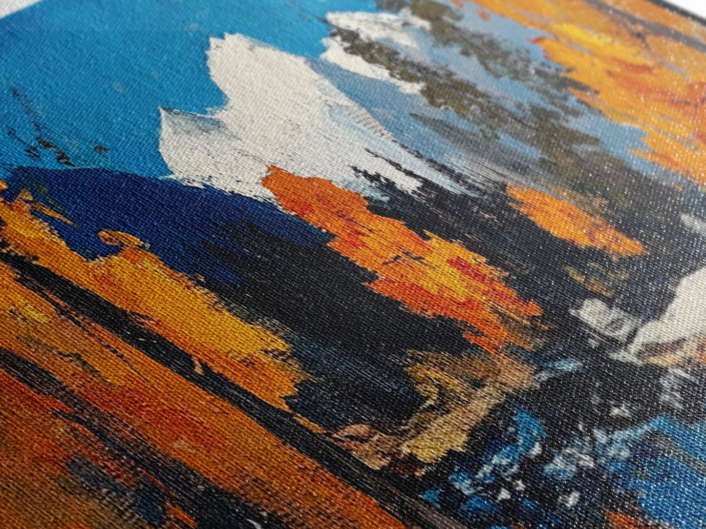 Landscape Wall Art Framed - Horizontal Landscape Print - Fall landscape Painting - Panoramic Landscape Wall Art - Woodlands Painting - Nature Art