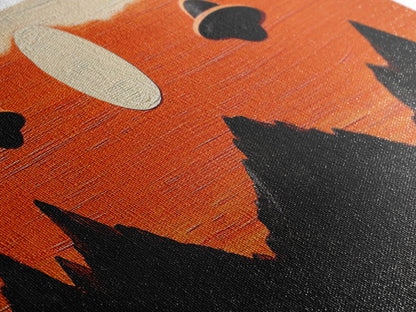 Fun Nursery Decor - Boy's Room Wall Art - Panoramic Flying Saucers or UFOs Art Print - Framed Canvas