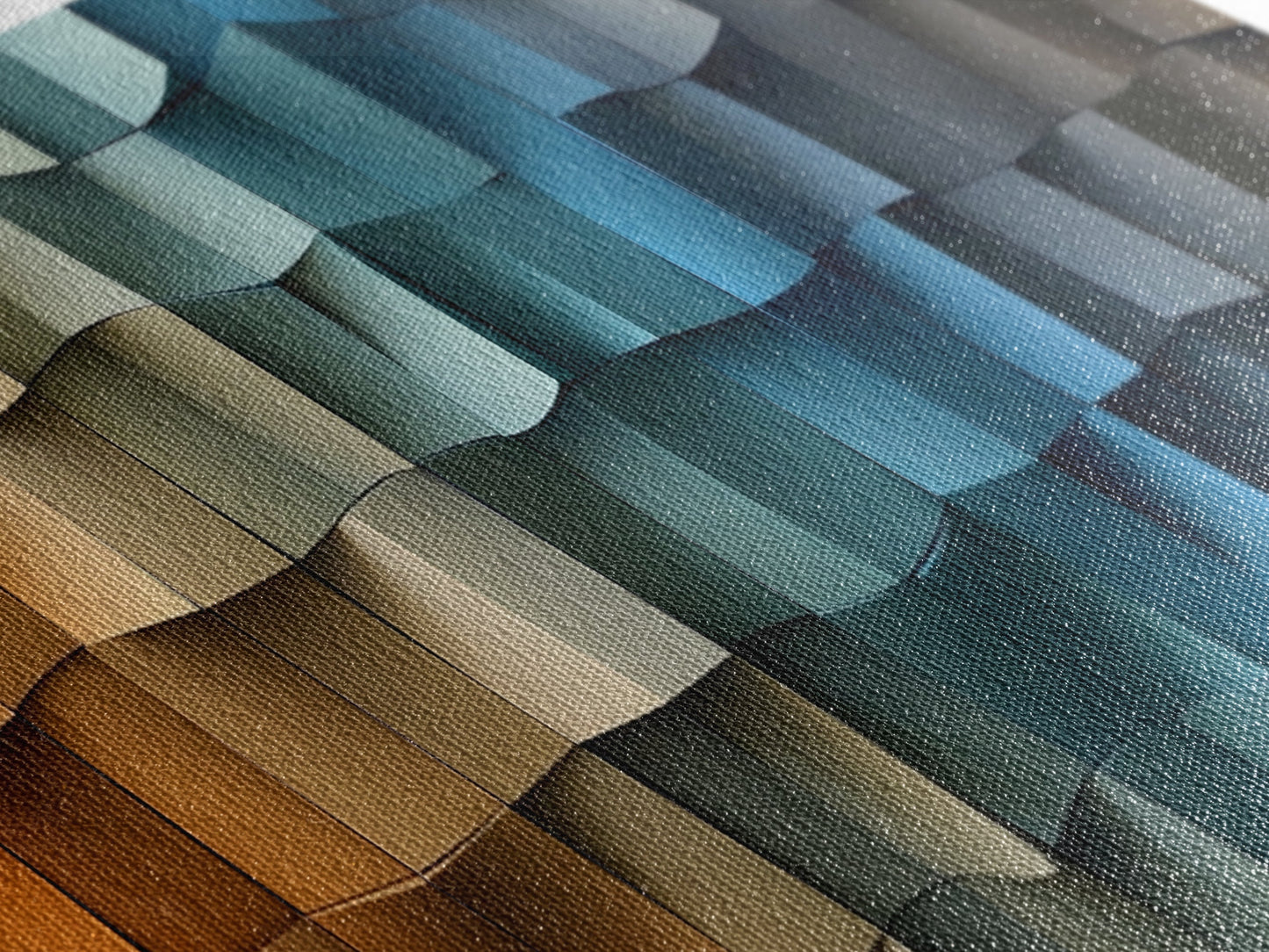 The Beach in my Dreams - Framed Canvas Print - Abstract Geometric Patterns Wall Art