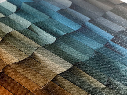 The Beach in my Dreams - Framed Canvas Print - Abstract Geometric Patterns Wall Art