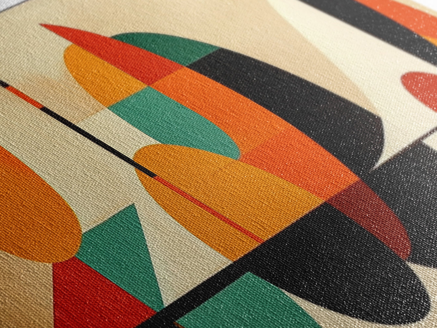 Retro Style MCM Abstract Art, Geometric Patterns, Above Sofa Modern Art, Modern Home Decor, Boho Style Minimalist Wall Art