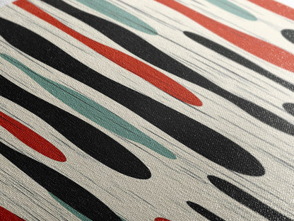 Mid Century Modern Wall Art Framed Canvas - Rain Drops - Panoramic Modern Wall Art Print - Above Bed or Above Sofa Wall Art, Modern Art