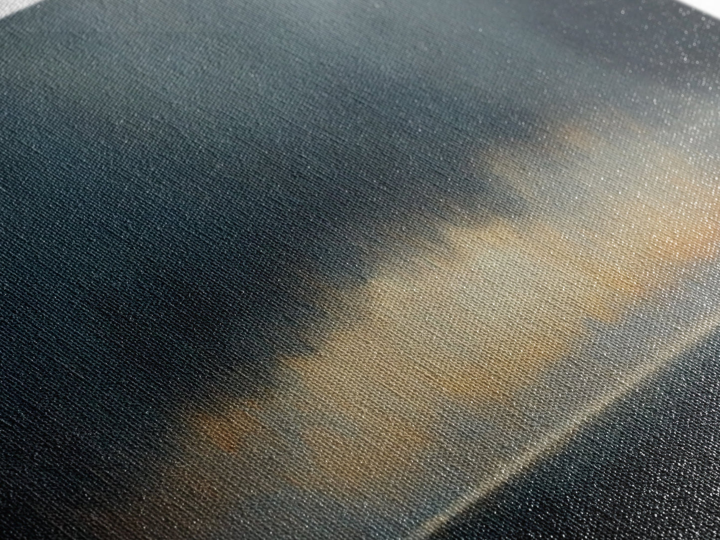 Prelude - Storm Over The Calm Sea - Framed Canvas Print - Dark and Moody Decor - Seascape Painting - Unique Wall Art