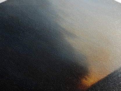 Storm Clouds Rolling In - Framed Canvas Print - Dark and Moody Landscape Painting - Seascape Painting - Ocean Art - Nautical Decor