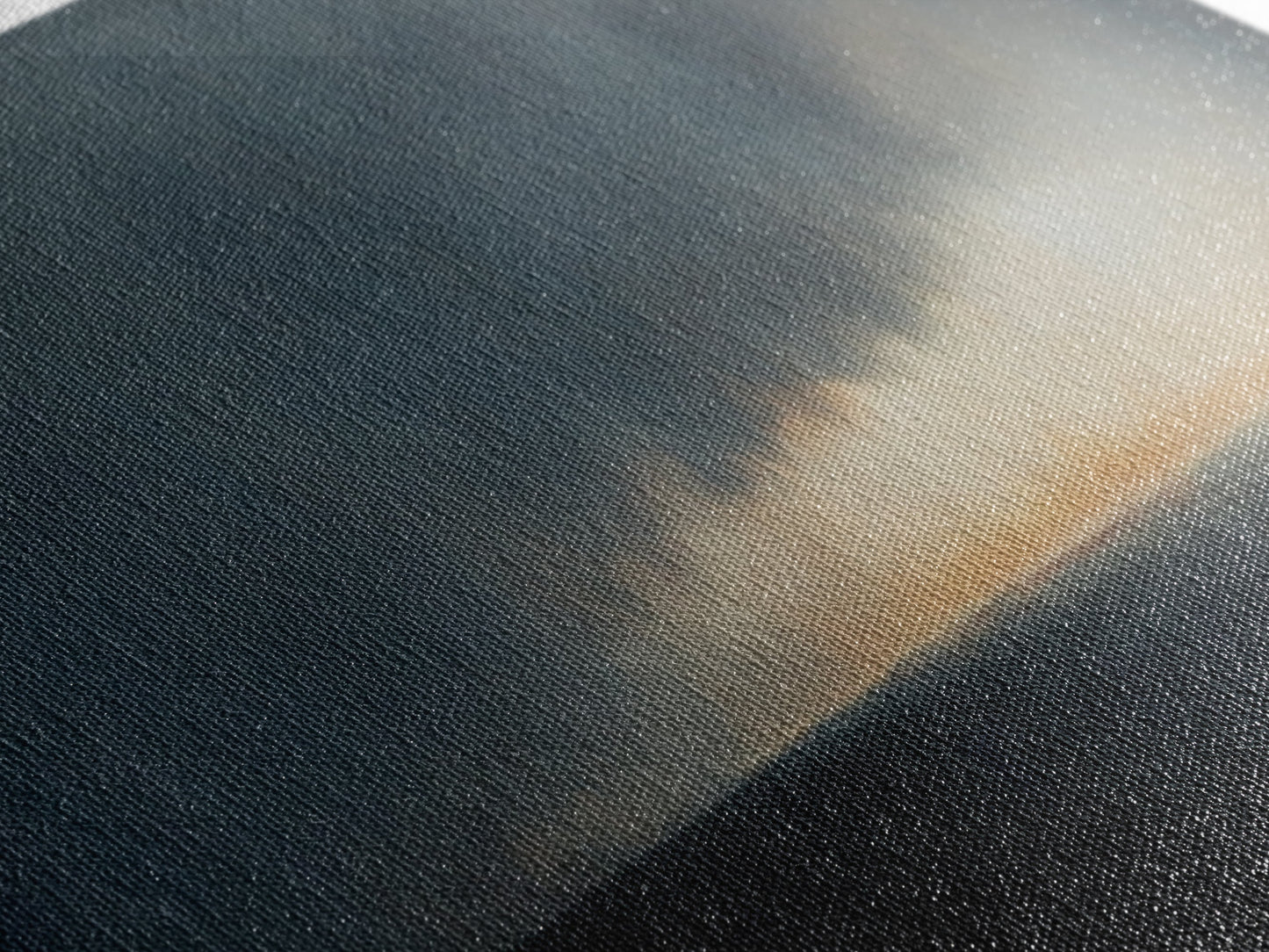 Storm On The Horizon - Panoramic Seascape Painting Print - Subdued Wall Art - Moody Decor - Boho Style Minimalist Landscape Painting