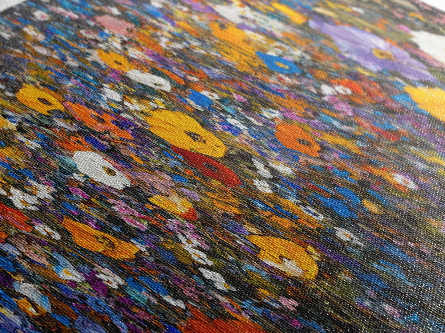 Field of Flowers - Floral Decor - Boho Farmhouse Wall Art Framed Canvas Print - Minimalist Decor - Cute Vibrant Wall Art