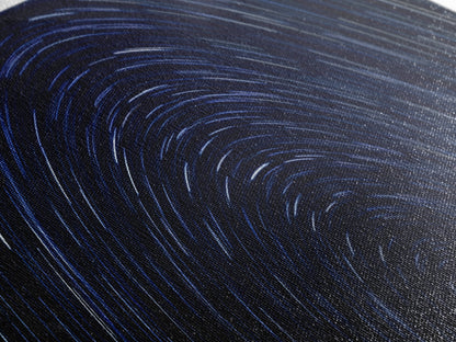 Spiral Of Stars Framed Canvas Print, Timelapse Photography Style Print, Oversized Living Room Decor