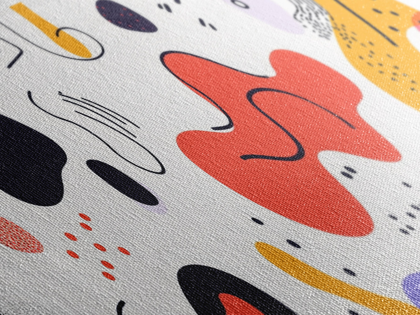 Retro 90s Style Wall Art, Panoramic Print, Splotchy Abstract Mall Art, Shopping Mall Style Decor, Modern Art