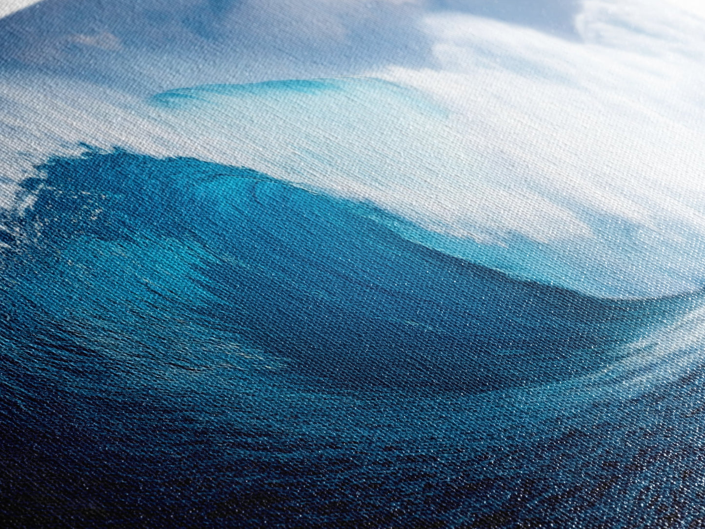 The Wave - Huge 40 Foot Wave - Surfer Decor - Framed Canvas Print - Nautical Decor - Nautical Art - Seascape Painting