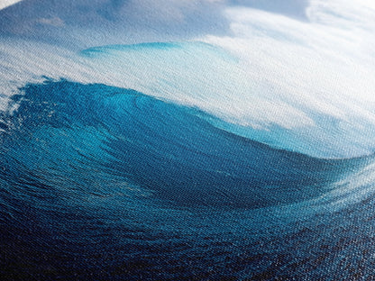 The Wave - Huge 40 Foot Wave - Surfer Decor - Framed Canvas Print - Nautical Decor - Nautical Art - Seascape Painting