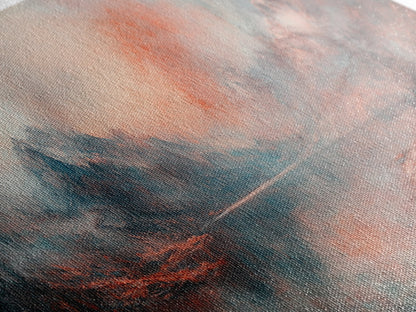 Subdued / Moody Panoramic Landscape Painting Print, Framed Canvas Art Print, Living Room Wall Art, Minimalist Art, Dark Decor