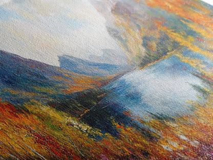 Modern Wall Art Print - Abstract Oil Painting Landscape Canvas Print - Extra Large Wall Art - Canvas Wall Art - Oversized Art