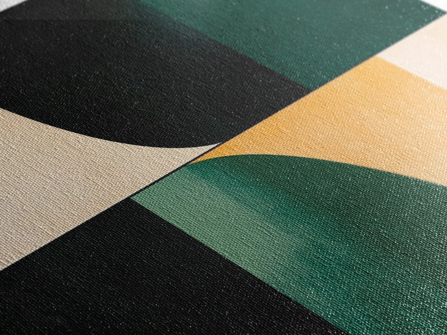 Geometric Mid-Century Modern Wall Art, Framed Canvas Print, Abstract Art, Modern Art, Geometric Patterns, MCM Home Decor, Emerald Green Art