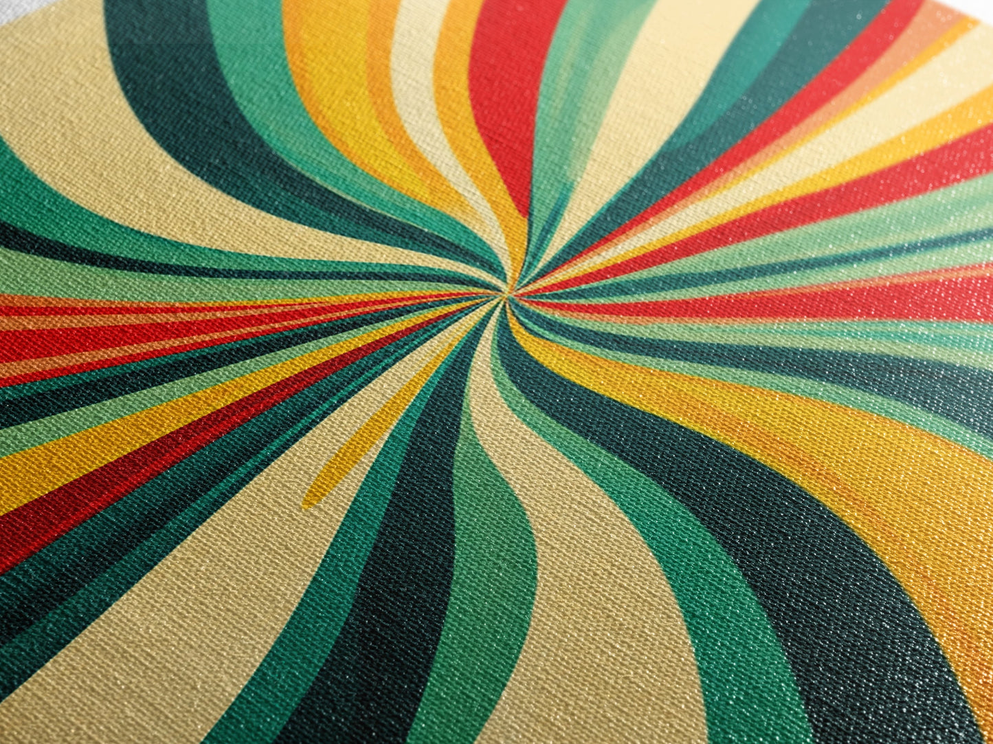 MCM Wall Art Framed Canvas Print, Colorful Boho Style Wall Art, Mid-Century Modern Wall Art, Retro 1950s Style Geometric Abstract Art