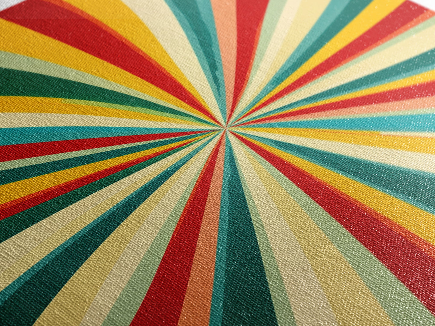 MCM Style Abstract Art - "The Tunnel" - Mid-Century Modern Wall Art, Large Wood Framed Wall Art with Midcentury Modern Style, Boho Decor