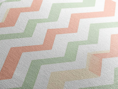 Pastel Chevron Zig Zag Pattern Wall Art, Mid Century Modern Boho Style Home Decor, Living Room Wall Hanging