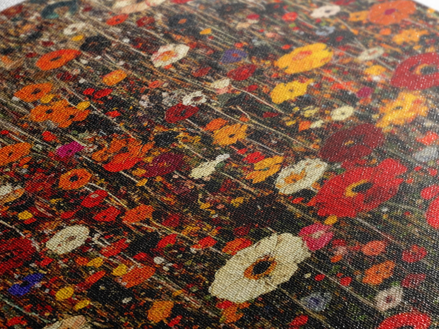 Muted Flower Print, Canvas Print With Wood Frame Boho Home Decor, Flower Art, Kitchen Art Print, Gift For Mom, Living Room Wall Decor