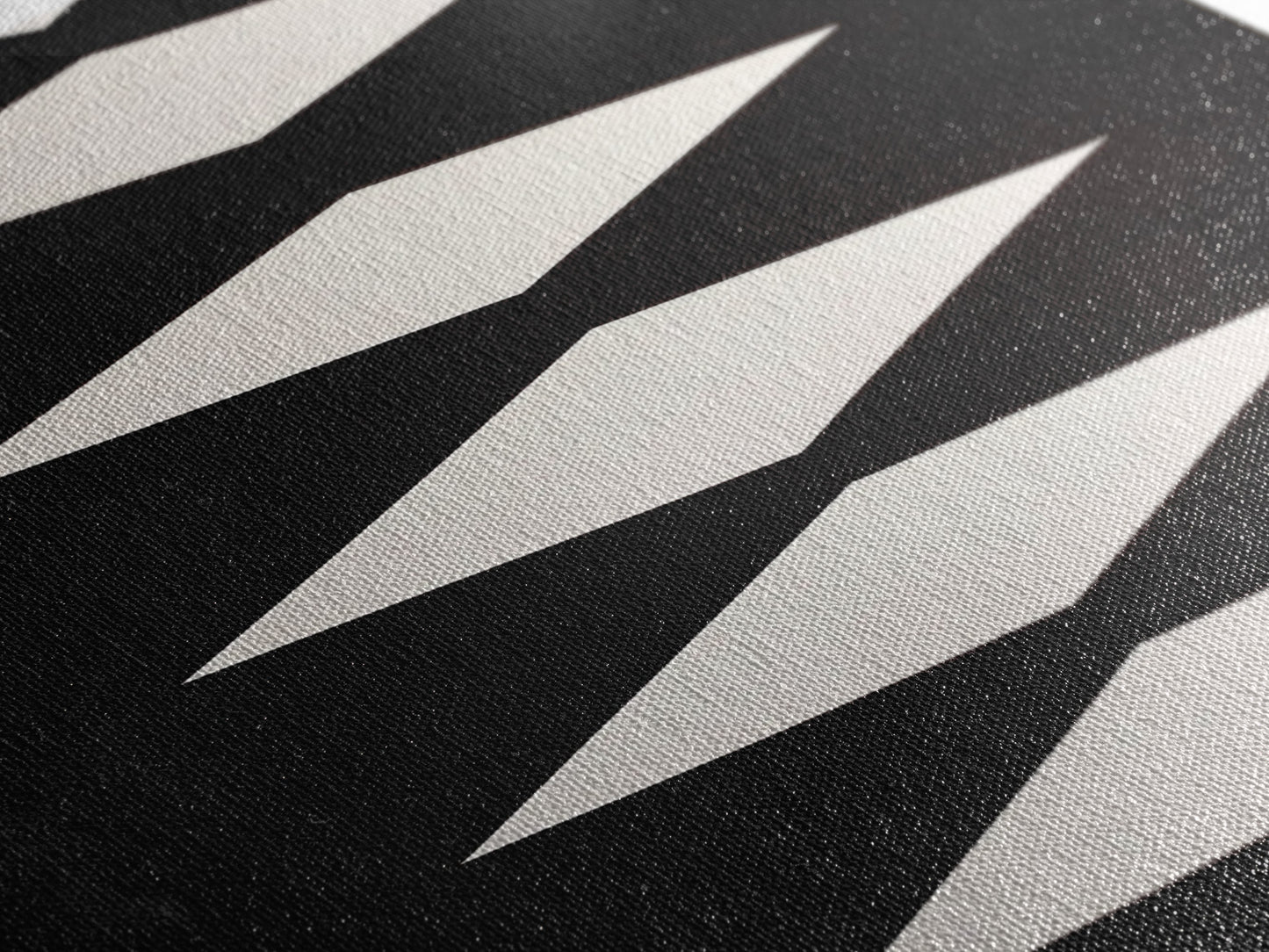 White Diamonds Geometric Aztec Terracota Canvas Print, Modern Farmhouse, Southwestern Art, Arizona Art, Black and White Wall Art