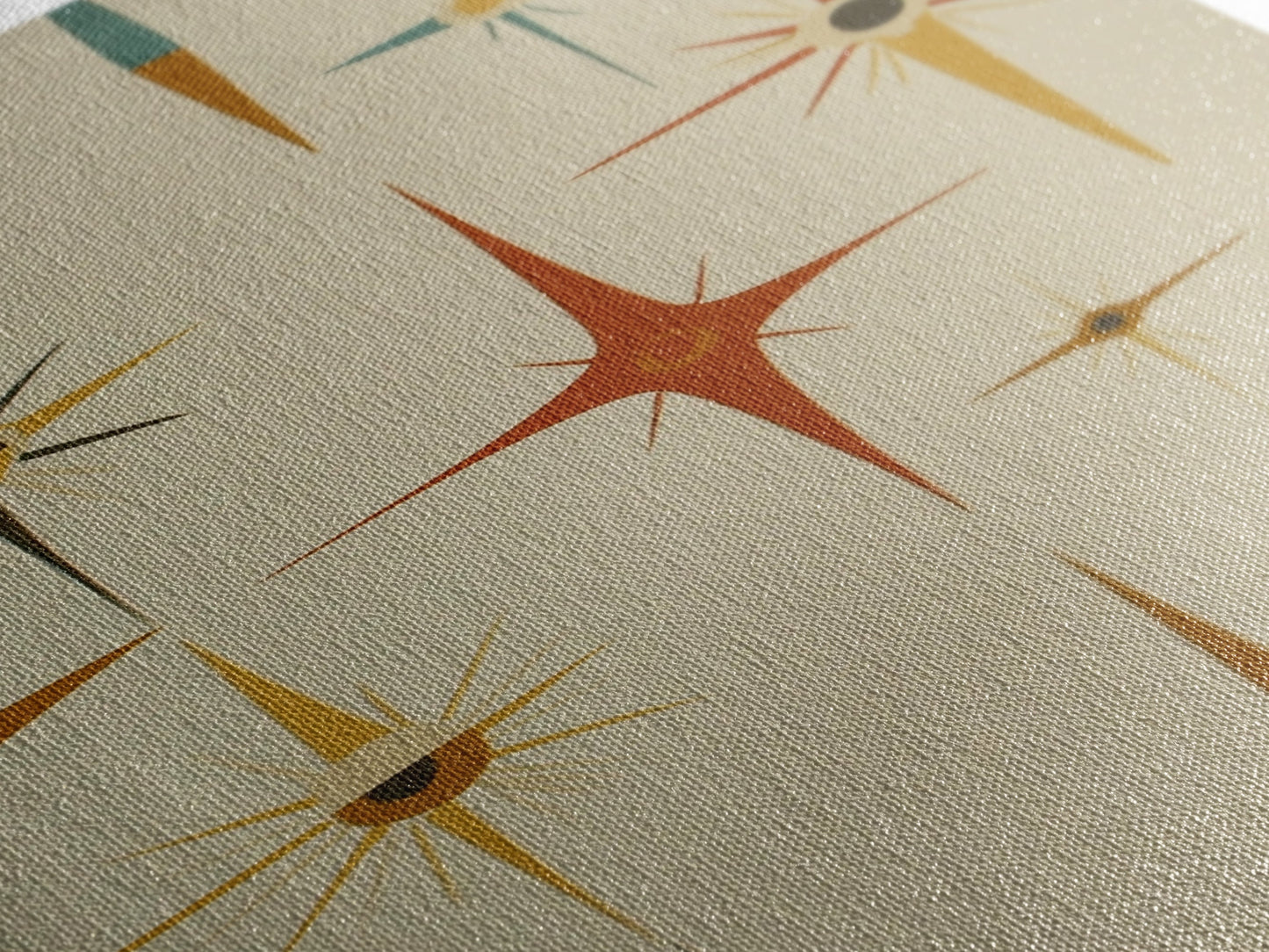 Mid Century Modern Atomic Starburst Retro Wall Art - Atomic Decor - Canvas Print - 50s Style Wall Art - MCM Mid Century Modern Art