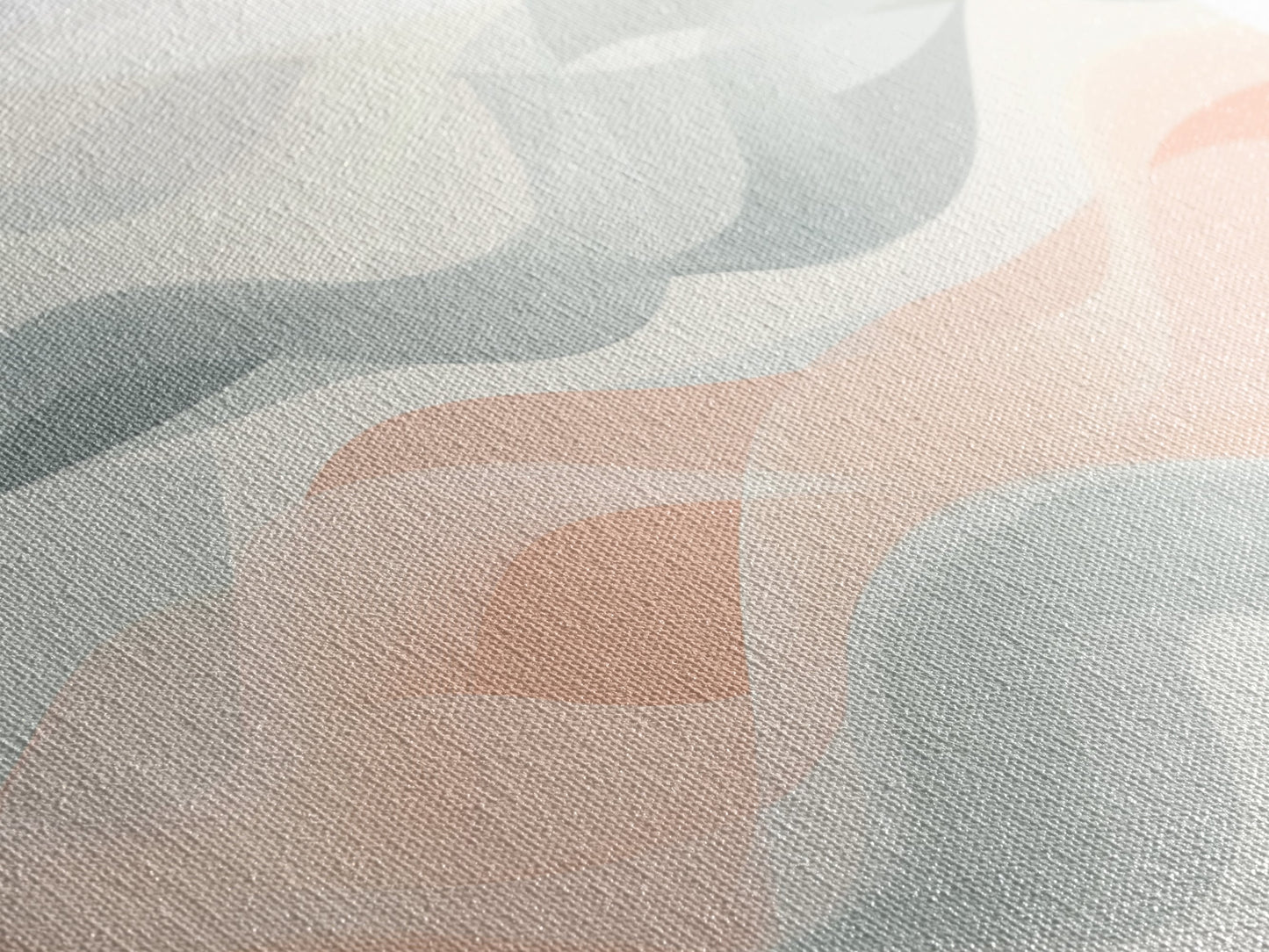 Retro Wall Art MCM Inspired Abstract Art, Mid-Century Modern Art, Retro Geometric Art, Ocean Waves, Modern Abstract Pastel Painting