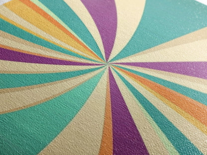 Mid Cenutry Modern Canvas Print Colorful Wall Art Retro 1950s Style Home Decor Above Sofa Living Room Wall Art