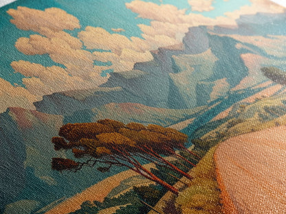 Nevada Desert Dirt Road Framed Canvas Print, Nature Print, Minimalist Wall Art, Life In The Desert, Rustic Farmhouse Above Sofa Wall Art