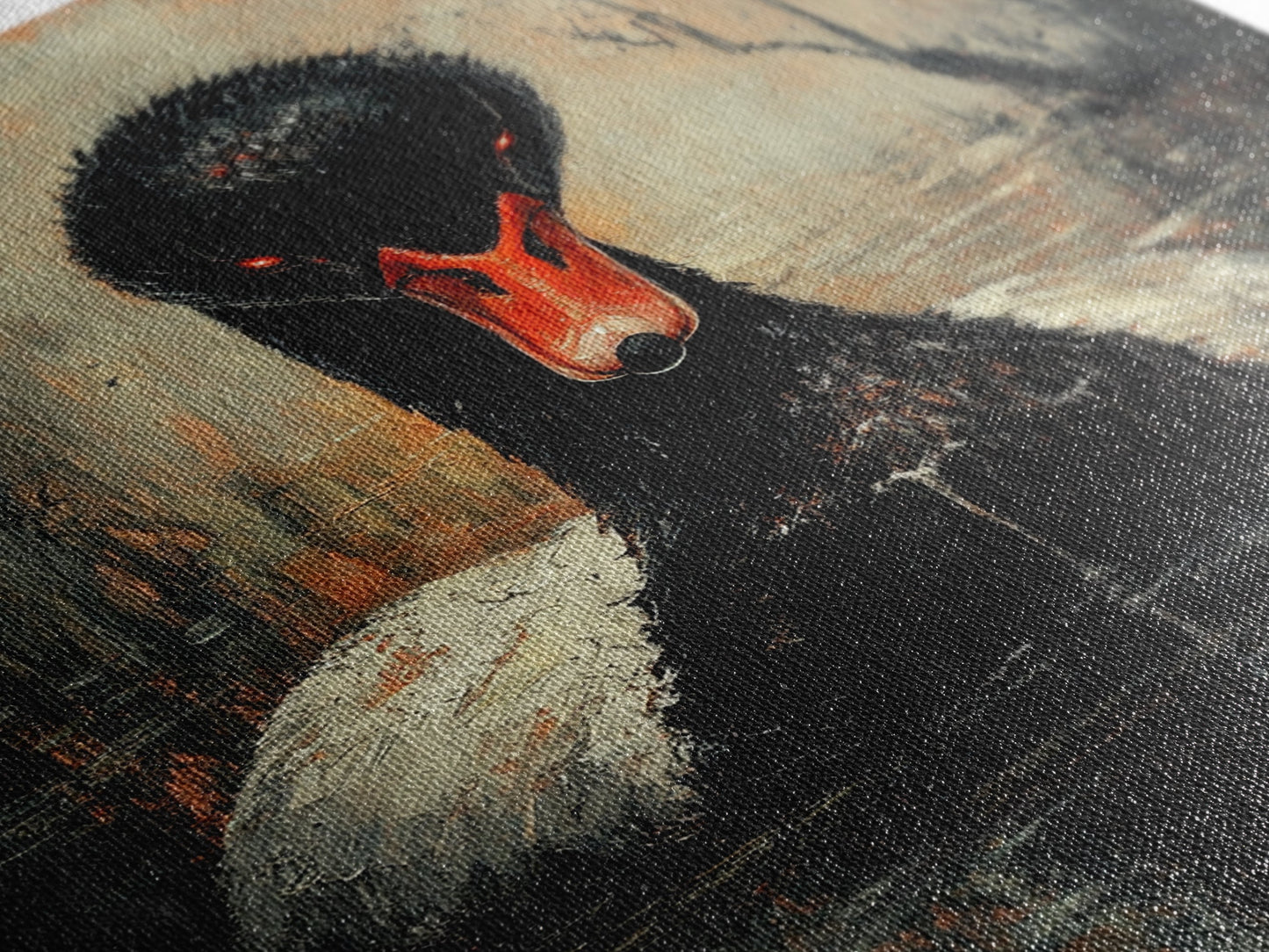 Evil Black Swan Painting Print, Gothic Home Decor, Halloween Decor, Spooky Season Wall Art, Black Swan Painting, Swan Decor, Animal Prints