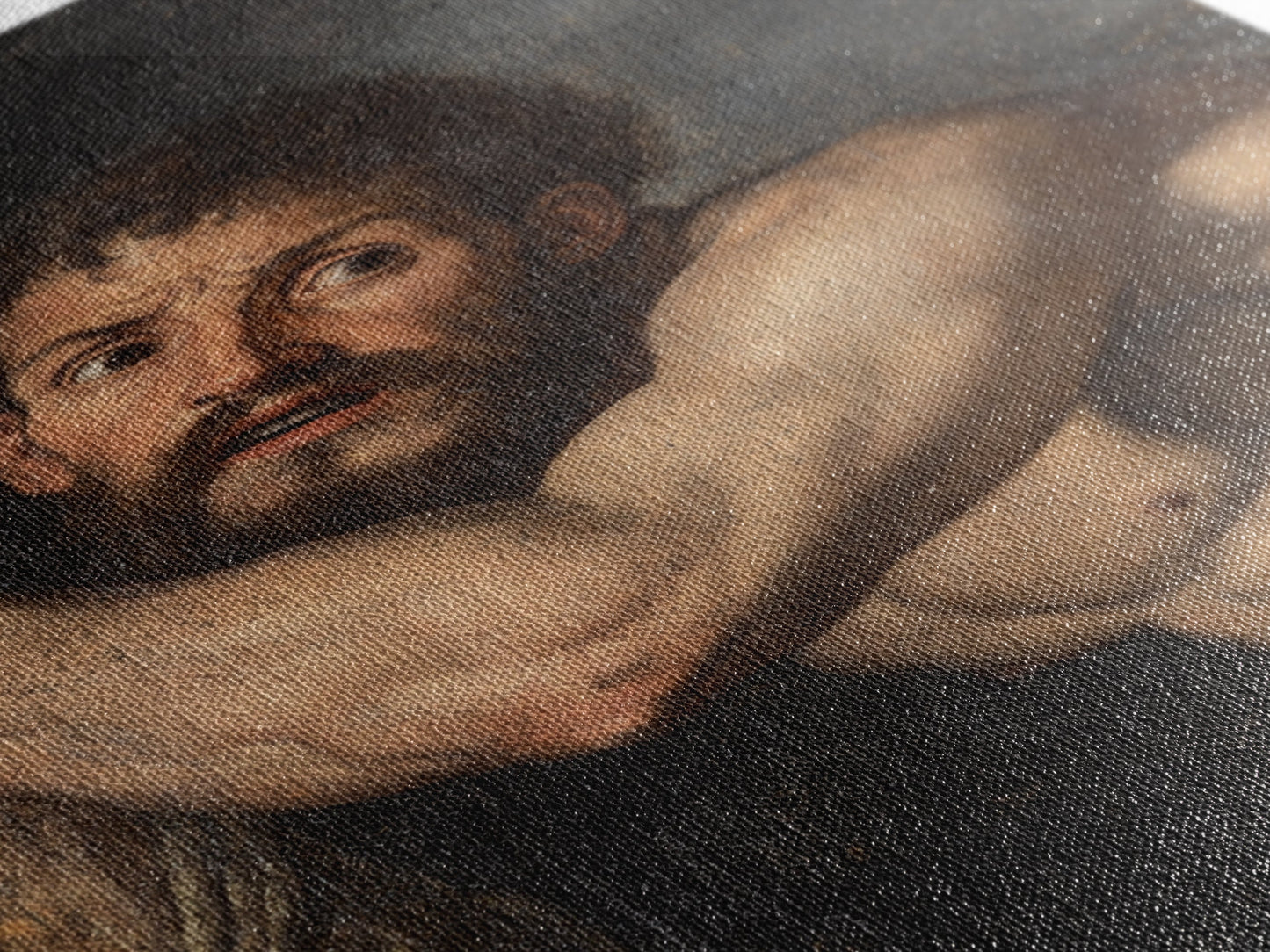 Satyr Painting Print, Framed Canvas Print, Satyr Painting Original, Satyr Artwork, Folk Art, Spooky Decor