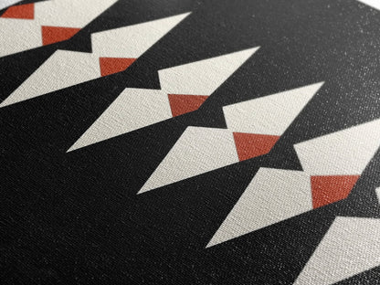 Retro Mid-Century Modern Diamond Art Canvas Print, MCM Style Home Decor