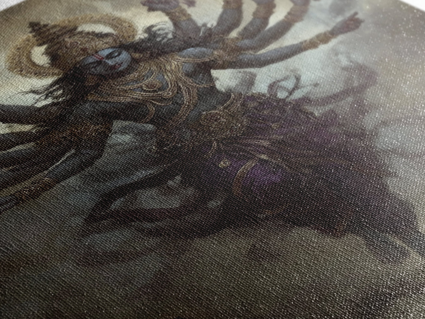 Radha Krishna Wall Art, Framed Canvas Print, Indian Inspired Wall Art, Krishna Painting, Hindu Art, Hinduism Decor