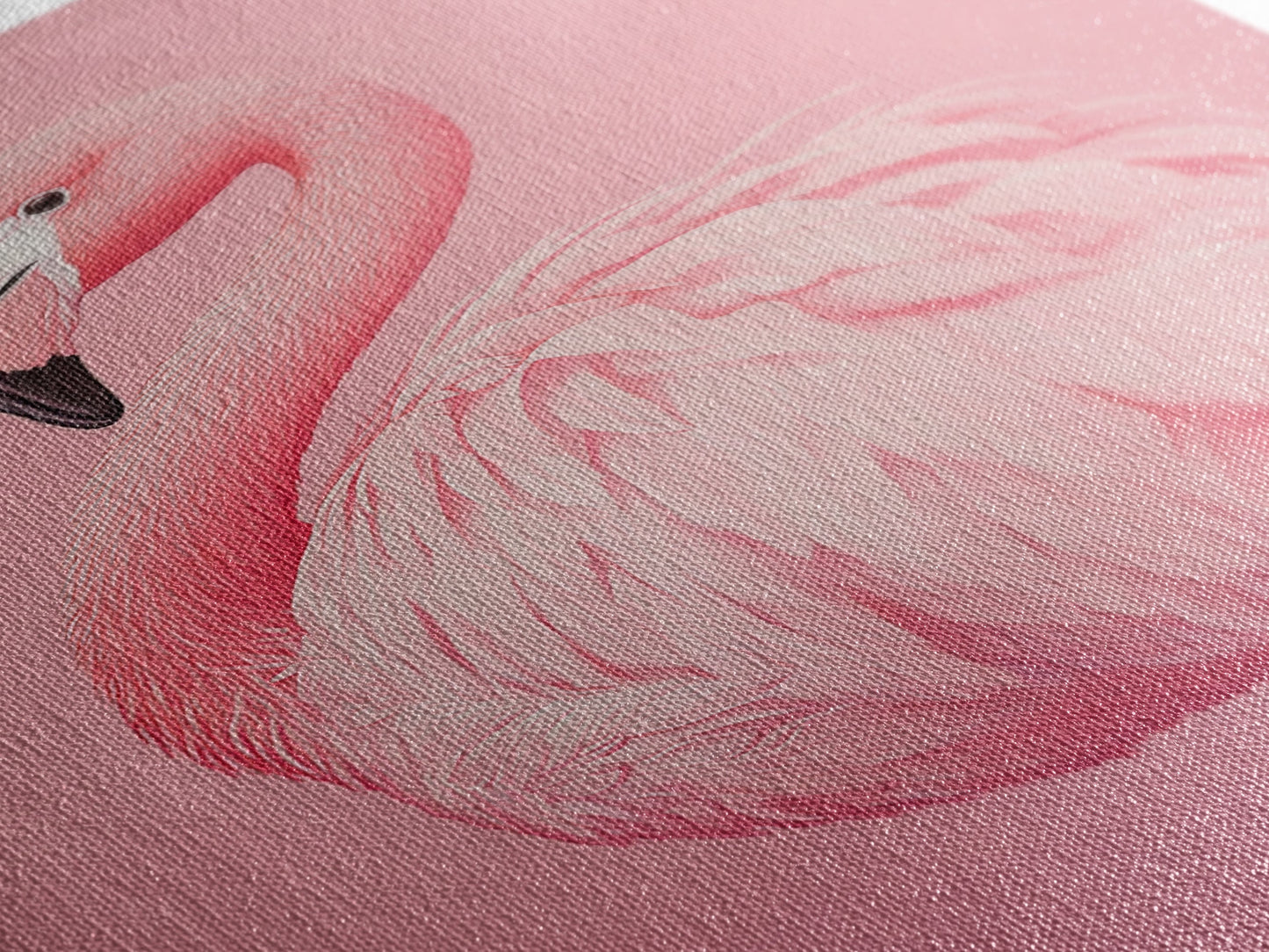 Pink Flamingo Painting Canvas Print, Flamingo Wall Art, Animals home Decor, Preppy Decor, Preppy Dorm Room Art, Preppy Decor, Girl Gift